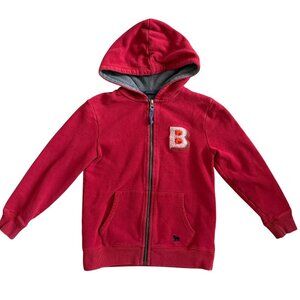 Boys MINI BODEN Cotton Hoodie Sweatshirt Red 7-8Y